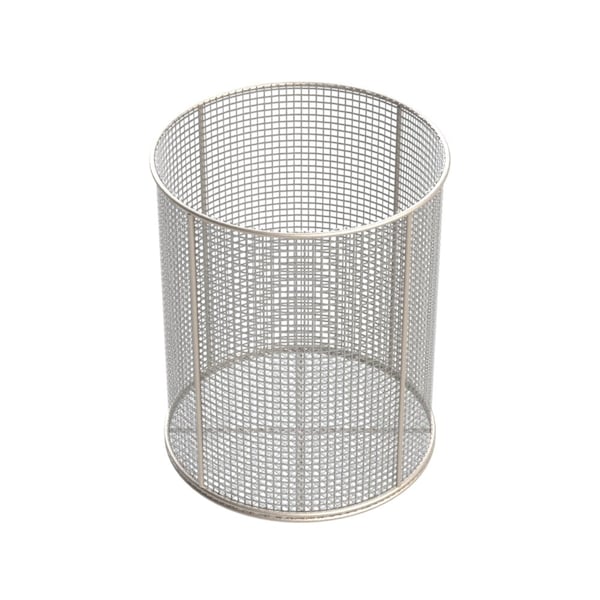 Anysizebasket Round Wire Mesh Basket: 10Dia. x 12H, 304 SS, 3/16 Rod Frame, No Handles, Mesh: 2 x .063 TMT-100RND120-N02S - main